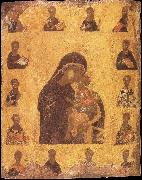 Our Lady of Tenderness with Child and Saints in the Frame unknow artist